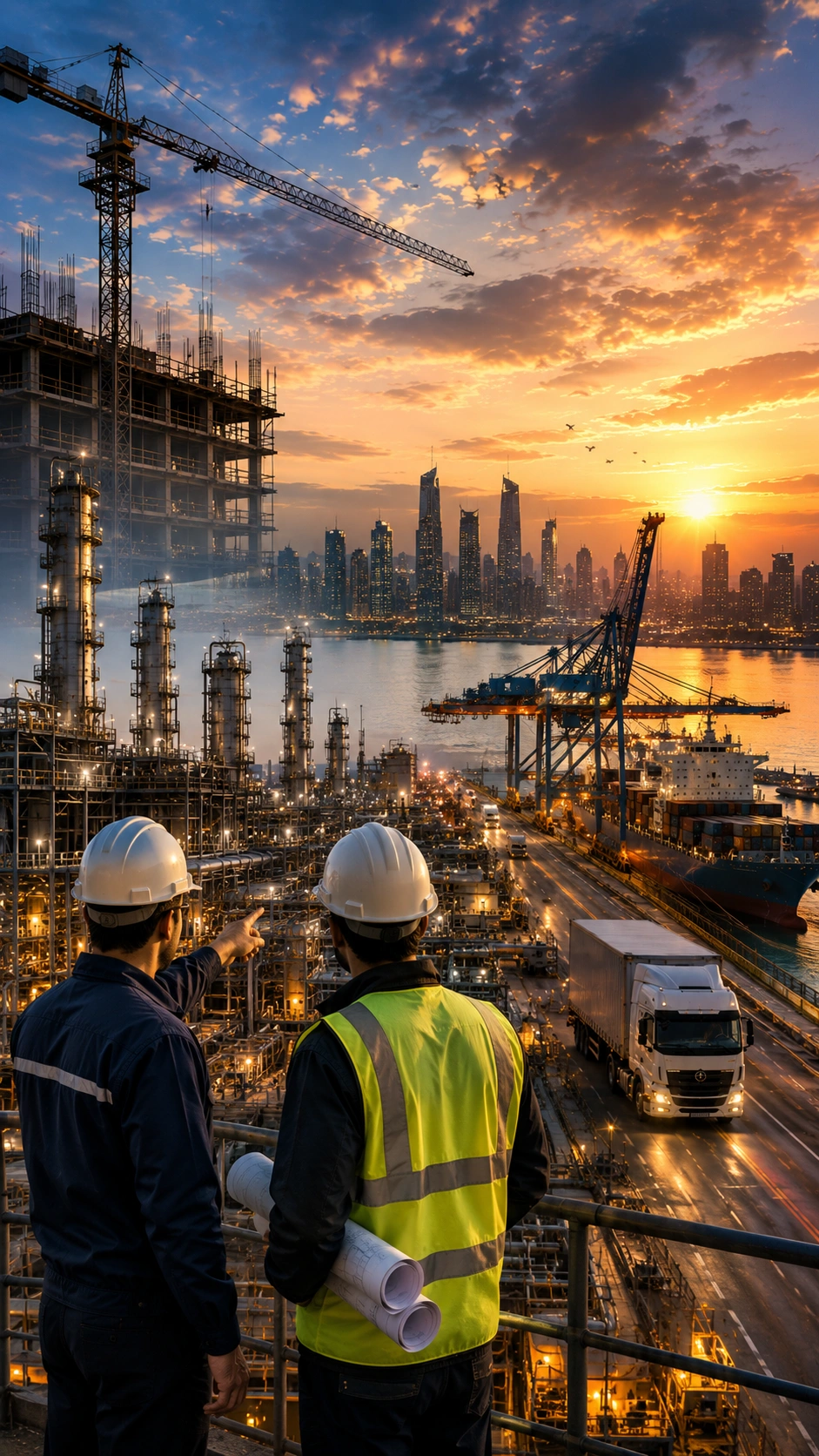 Dawahi heavy equipment on site in Abu Dhabi