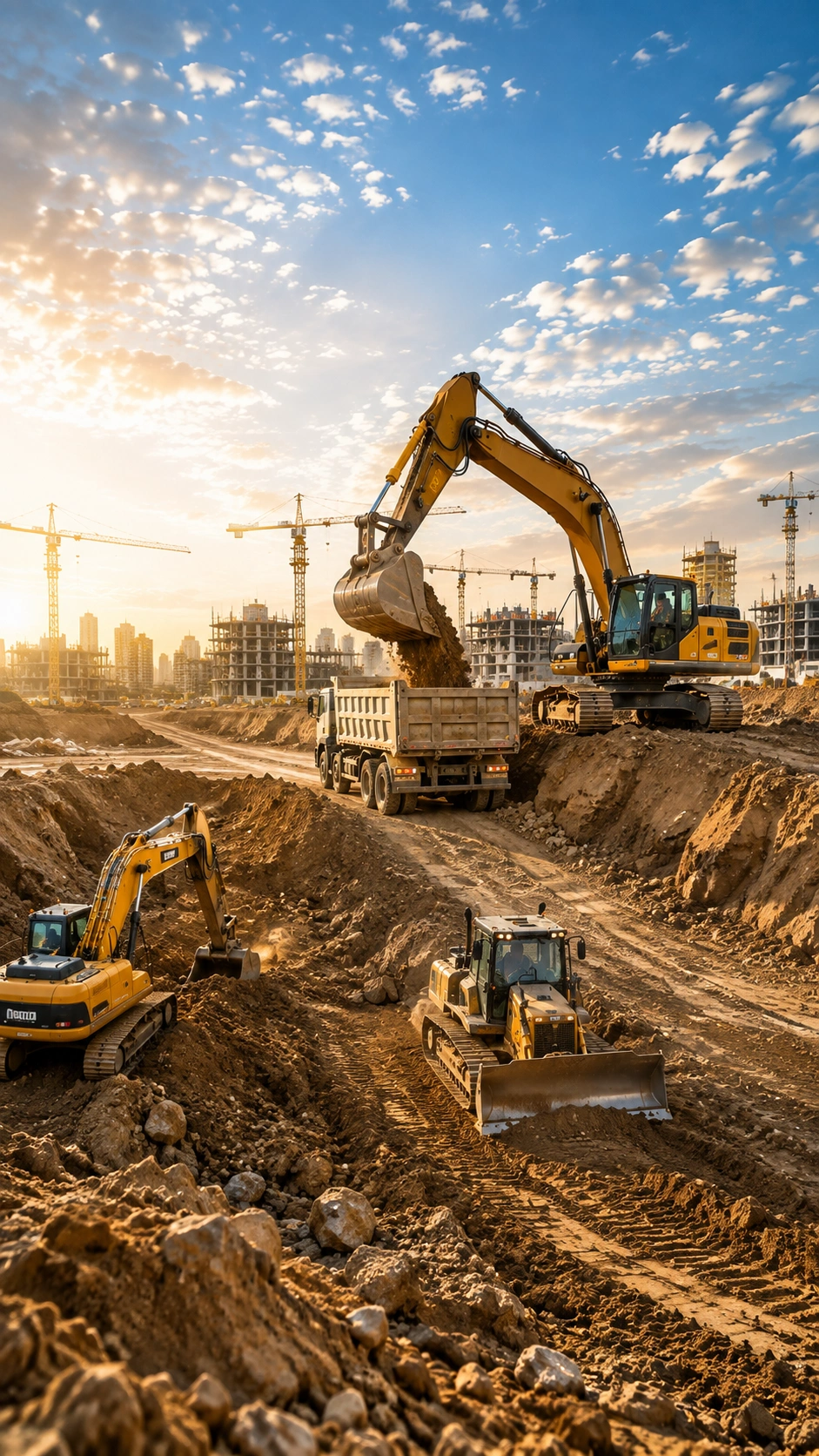 Earthworks, excavation and backfilling
