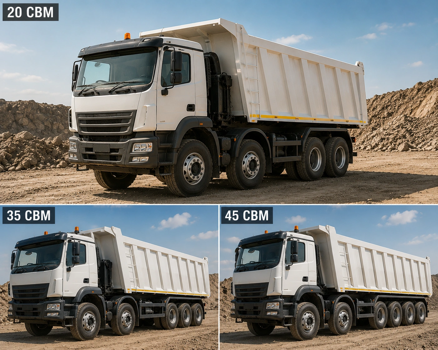 Tipper Trucks (20, 35 & 45 CBM)